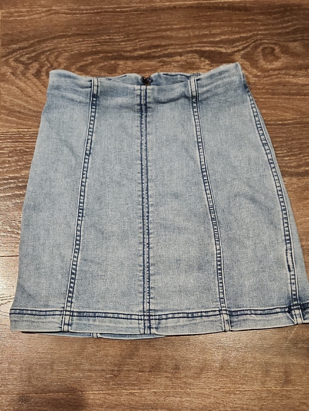 ❤ FREE PEOPLE MODERN FEMME STRETCH DENIM MINI SKIRT, 2 (26) - Picture 4 of 8